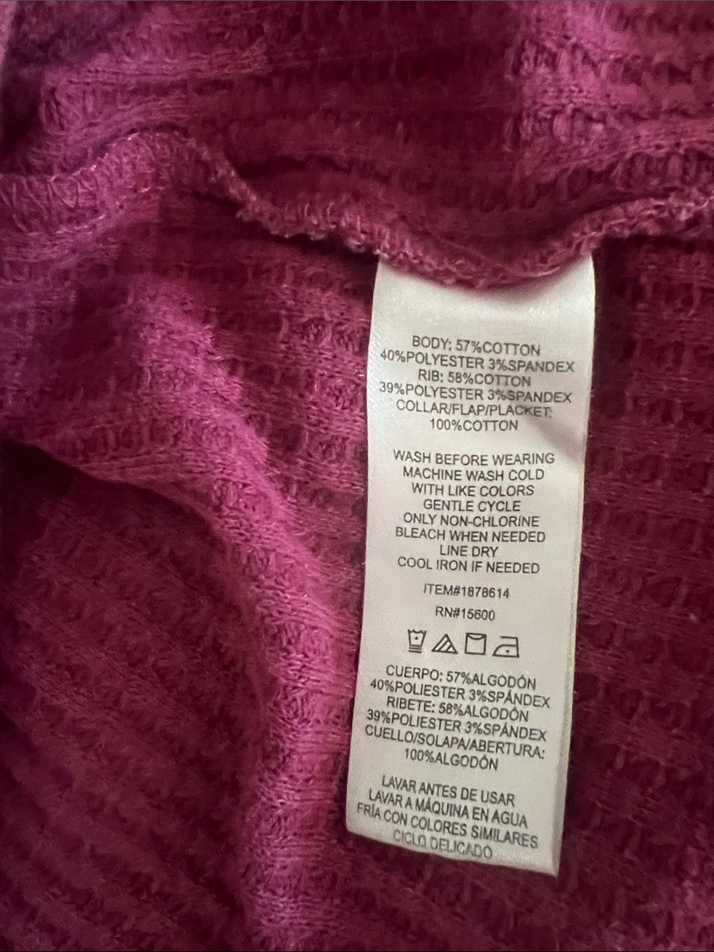 NWT Briggs New York Corduroy Button-Front Shirt Jacket in Mauve Pink Size XL - Picture 15 of 16